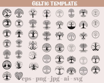 Viking SVG Bundle,  Viking Head Svg,  Viking SVG Cut Files for Cricu, Celtic tree svg,  Instant Download