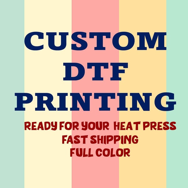 Dtf Transfers Ready For Press, Custom Dtf Transfers, Dtf Transfers, Custom Dtf Print, Full Color Heat Transfer, Custom Heat Transfer