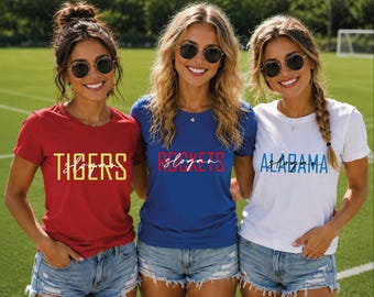 Custom School Mascot Shirt, Personalized Team Spirit Tee, School Team Shirt, Sports Fan Shirt, Custom School Spirit Gift,AS-2608