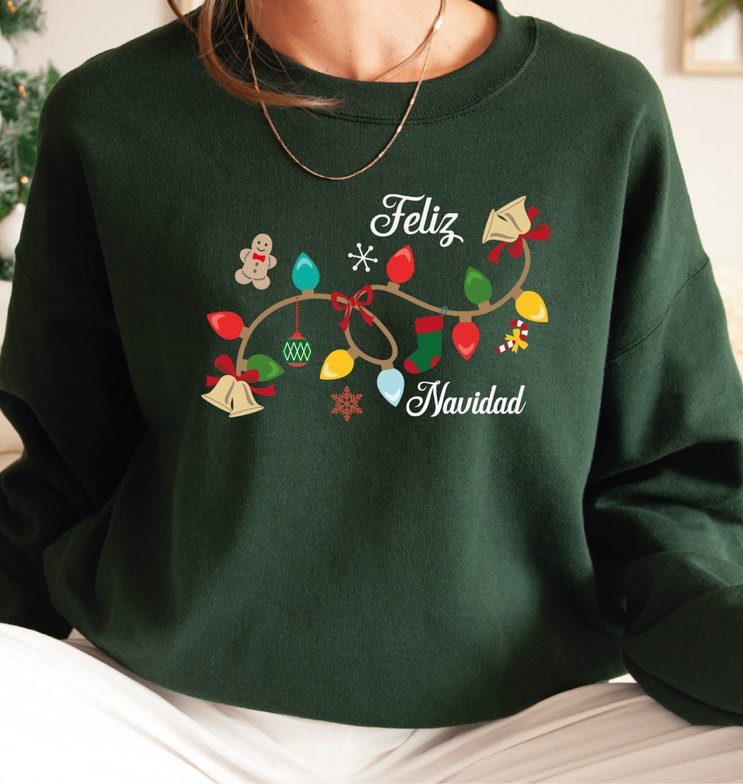 Feliz Navidad Sweatshirt, Mexican Christmas Feliz Navidad Sweatshirt ...