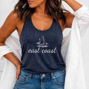 Vintage East Coast Tank Top, Fisherman Aesthetic Tee,Ocean Lover Gift, East Coast Fisherman,AS-2603