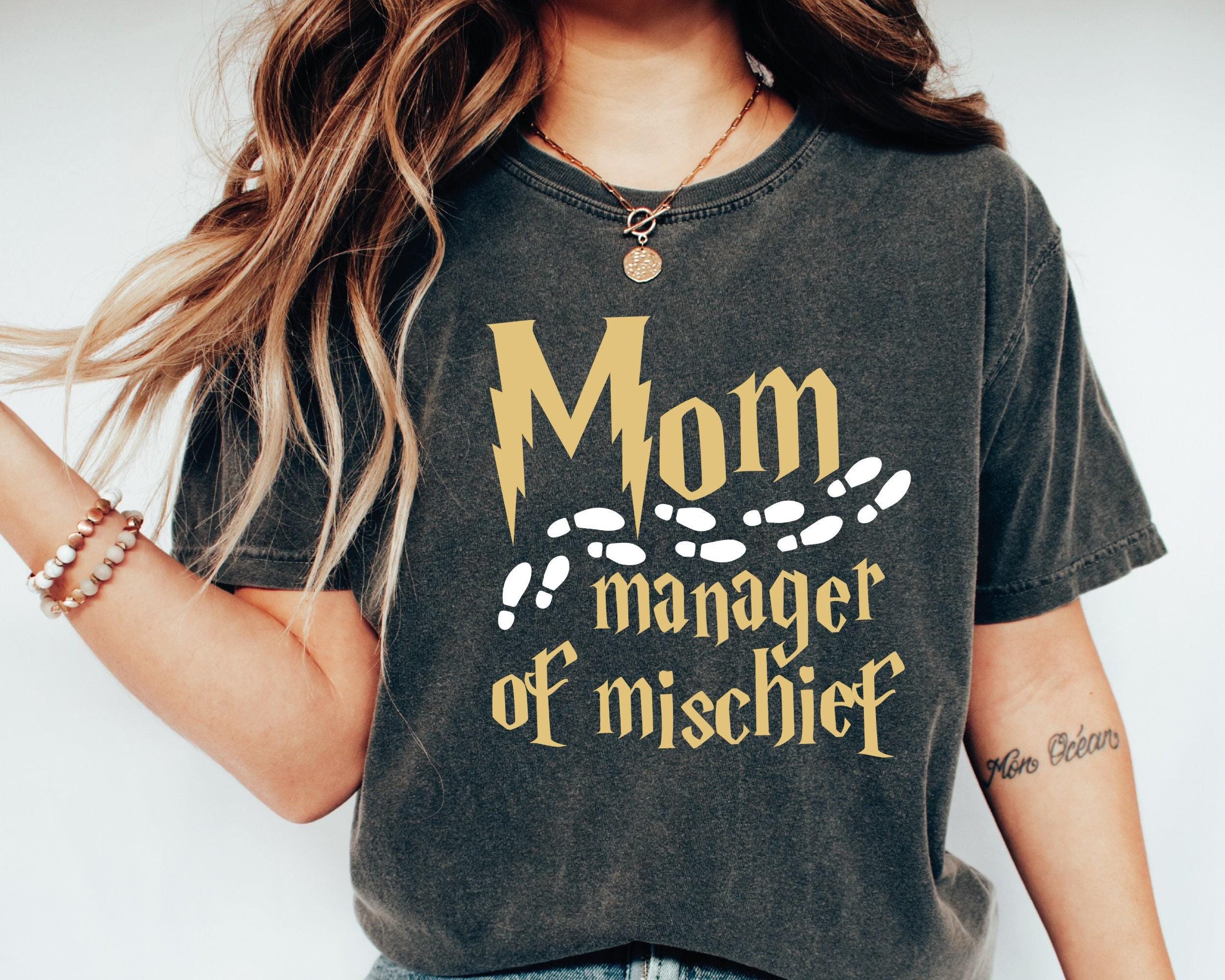 Custom Wizard Family Shirt, Manager of Mischief Shirt, Mom T-Shirt,Fantastic Mama Shirt, Cute Mom Outfit, Funny Mom Tee, OF1001