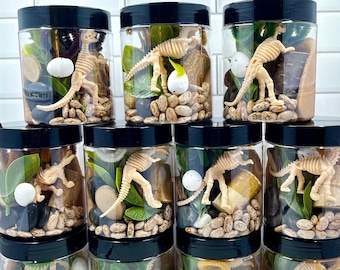 FOSSIL DINOSAUR Playdough Party Favor | Fossil Play Dough Kit | Birthday Favor | Dinosaur Favor | Jurassic | Kid Activity Favors |Class Gift