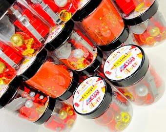 FIREMAN Playdough Favor | Fireman Busy Jar | Kids Birthday | Fireman Sensory Kit | Sensory Playdoh | Firetruck | Goodie Bags | Kids Parties