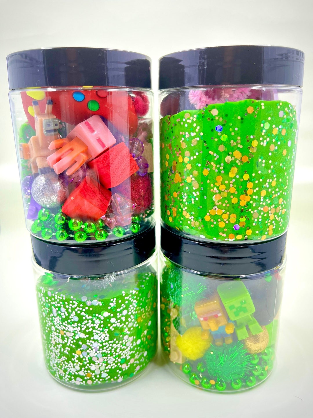 MINECRAFT Inspired Playdough Jars Sensory Play Dough Etsy