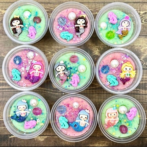 MERMAID Birthday Playdough Favors | Goodie Bags | Mermaid Party Favors | Mermaid Playdough Favors | Sensory Play Dough | Valentine Favors