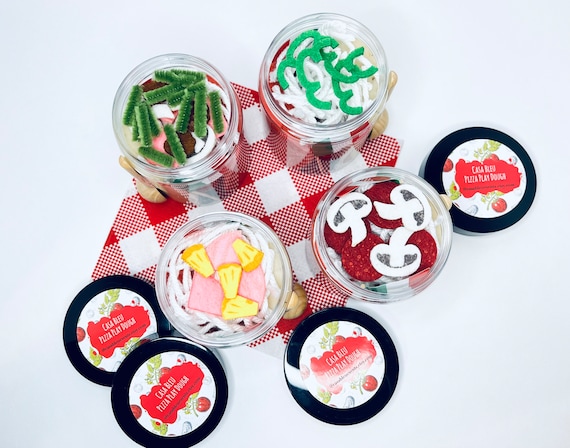 PIZZA Playdough Favors | TMNT Pizza Kits | TMNT Pizza Party Favors | Kids Pizza Party | Pizza Sensory Playdoh Kit | Make Your Own Pizza Kit