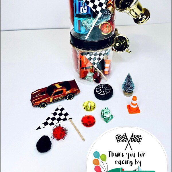 RACE CAR Favor | Play Dough Jar | Birthday Favor | Kids Birthday | Racing Themed Party | Sensory Playdoh | Goodie Bag | Class Gift