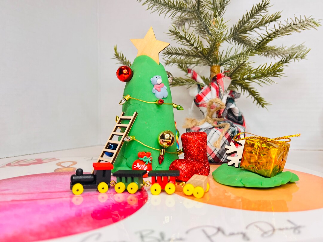 Build Your Own Christmas Tree Christmas Playdough Jar Play Etsy