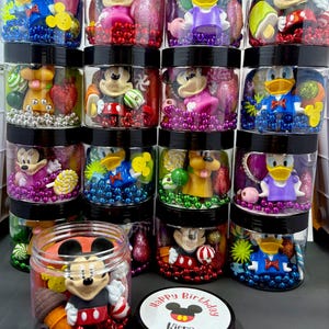 MOUSE Birthday Party Favors | Play Dough Jar with Finger Puppet | Kids Birthday Party Favors | Mouse and Friends | Summer Class Gift