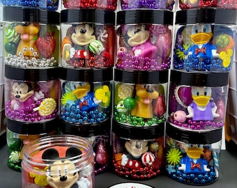MOUSE Birthday Party Favors | Play Dough Jar with Finger Puppet | Kids Birthday Party Favors | Mouse and Friends | Summer Class Gift