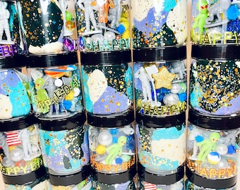 SPACE Playdough Jar Party Favor | Astronaut Toys | Alien Playdough Favors | Space Goodie Bags | Galaxy Playdough Favor | Back to School Gift