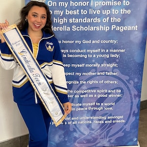 Pageant Sash Banner Bag - Travel & Storage with Hanging Tabs