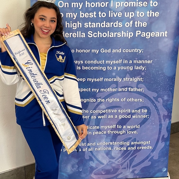 Pageant Sash Banner Bag - Travel & Storage with Hanging Tabs