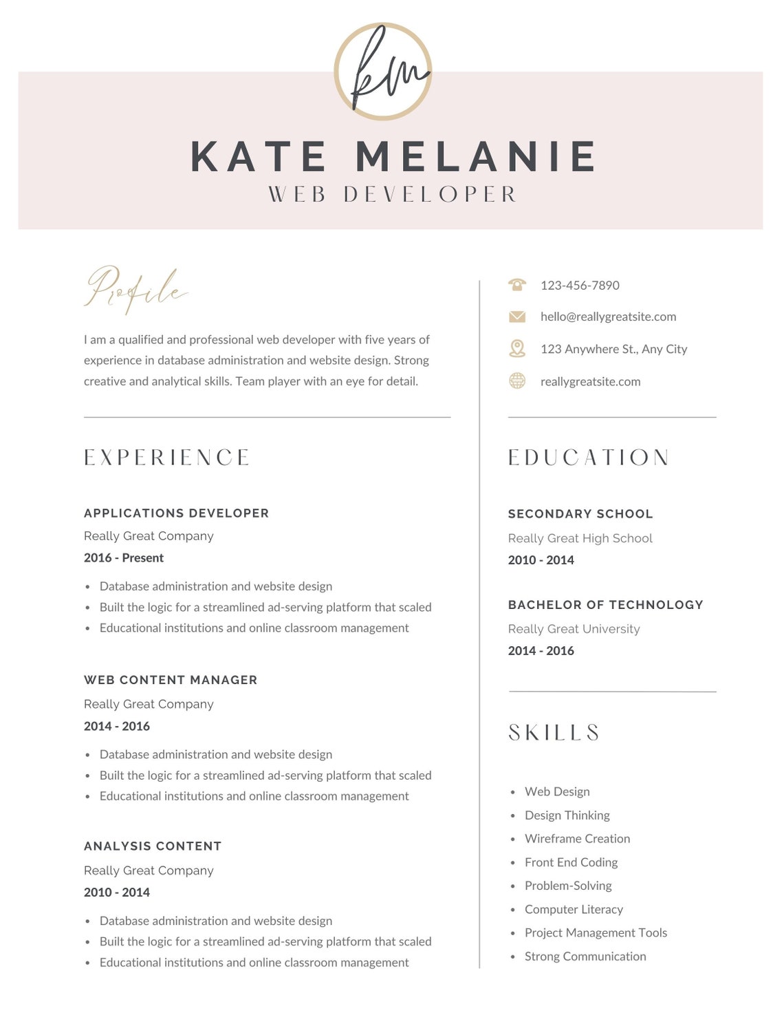 Minimalist Resume Template Etsy - Il 1140xN.4830998391 84nj 