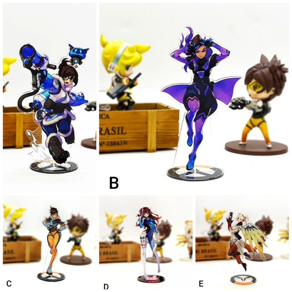 OVERWATCH Acrylic stand display figures models Anime, Collection, Cute Animation collectable, Video Game, Heroes - Décor - Ornament