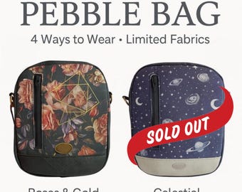 Pebble Bag – Handmade Convertible Crossbody, Backpack, or Sling Purse with Pockets