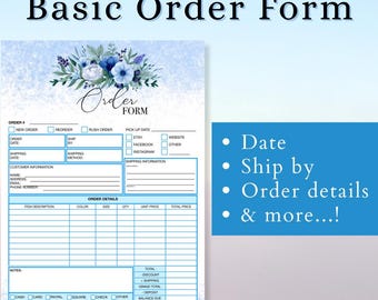 Vendor Form Set in 4 Colors – Customer Sheets for Craft Fairs