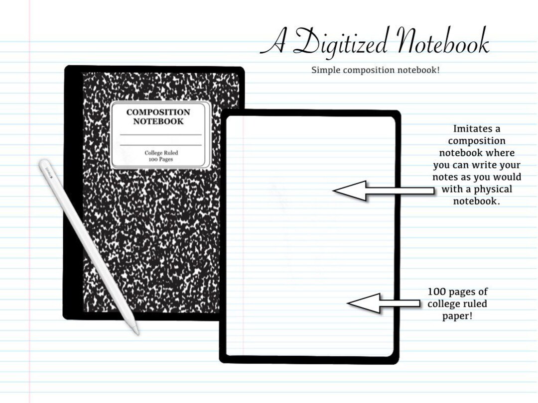 Digital Marble Notebook – 100-page Lined PDF for Note-taking ...