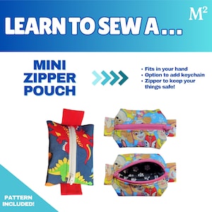 Mini Zipper Pouch Sewing Pattern | DIY Instructions (PDF Download)