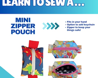 Mini Zipper Pouch Sewing Pattern | DIY Instructions (PDF Download)