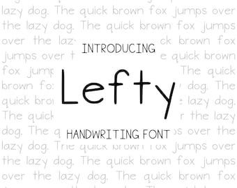 Handwriting Font - LEFTY