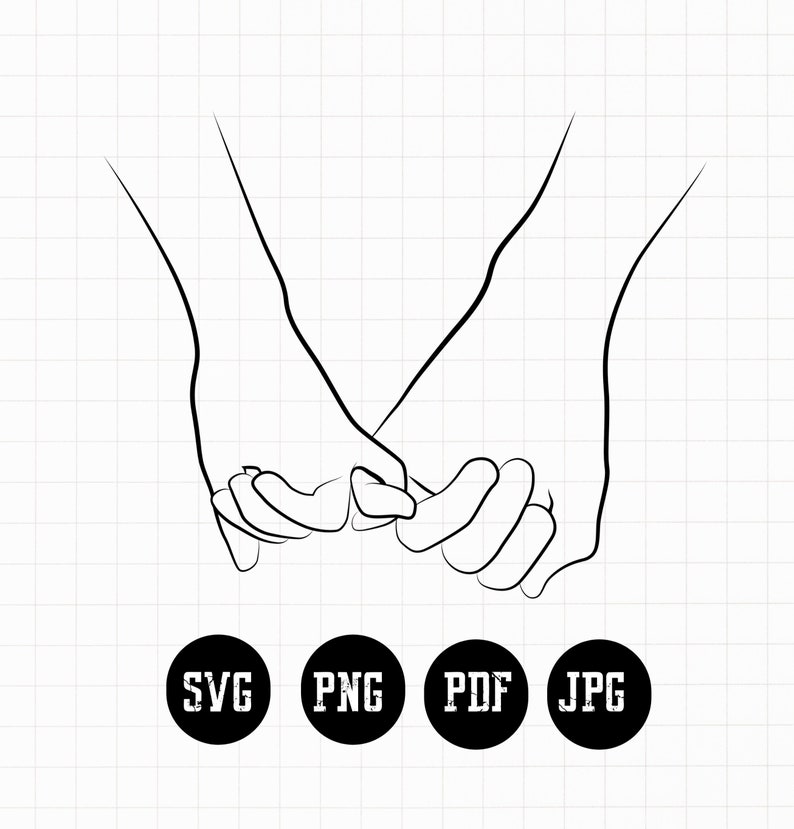 Holding Hands SVG, SVG Cut File, Add Names & Dates, Instant Download