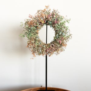 Tie-Dye Baby's Breath Wreath – Vibrant Home Decor Inspired by a Rustic Farmhouse | Spring Accent Grapevine Wreath with Dried Flowers