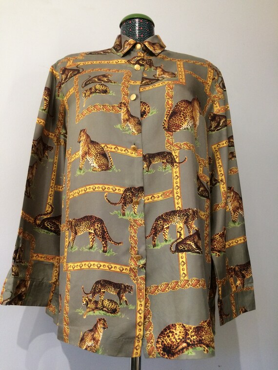 Vintage Otto Kern Festival Pure Silk Shirt Blouse… - image 1