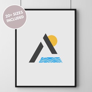 Elements Printable Wall Art, Abstract, Minimalist, Nature, Simple, High Quality file, Office, Home