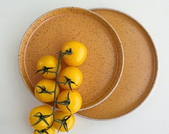 Godlen yellow tapas plate set