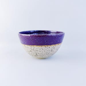 Amethyst purple ceramic bowl
