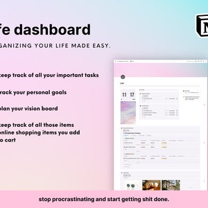 Notion Template Notion Business Template Notion Dashboard Etsy