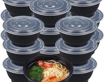 XPACK Meal Prep Round Containers Heavy Duty Microwavable Food Storage Container with Clear Lid Perfect for Salads