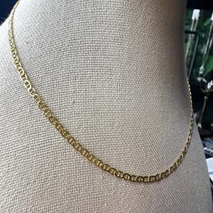 10k Solid Gold Mariner Gucci Chain Necklace 16 inch
