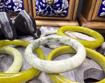 58.1mm Natural Serpentine Bangle (xiuyu), 58.14x10mm, XY20 - Etsy