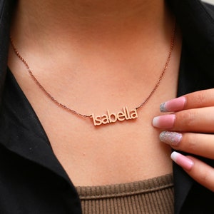 Personalized Name Necklace, Silver Name Necklace, Gold Name Necklace, Custom Name Necklace for Women, Name Jewelry, Christmas Gift for Her