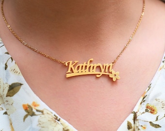 Gepersonaliseerde naam ketting, cursieve naam ketting, gouden naam ketting voor vrouwen, aangepaste naam sieraden voor moeders, verjaardagscadeau voor haar,