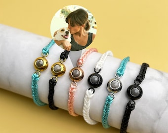 Photo Projection Bracelet, Charm Picture Bracelet for Men, Personalized Photo Bracelet, Christmas Gift for Mom, Birthday Gift for Him/Her