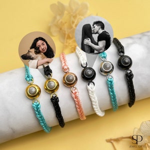 Personalized Photo Bracelet, Projection Charm Bracelet, Custom Picture Bracelet, Couple Bracelet, Christmas Gift for Her, Anniversary Gift