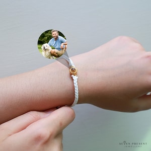 Personalized Photo Bracelet, Projection Charm Bracelet, Custom Picture Bracelet for Couple, Mother's Day Gift for MAMA, Mom Anniversary Gift zdjęcie 6