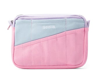 Soolla® 80s Windbreaker Studio Pouch – Multicolor Artist Organizer | Retro Canvas A5 Art Pouch | Stationery & Tool Bag