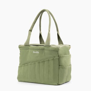 light green pottery and art supply bag