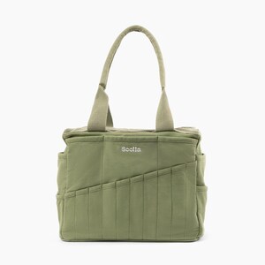 light green pottery and art supply bag