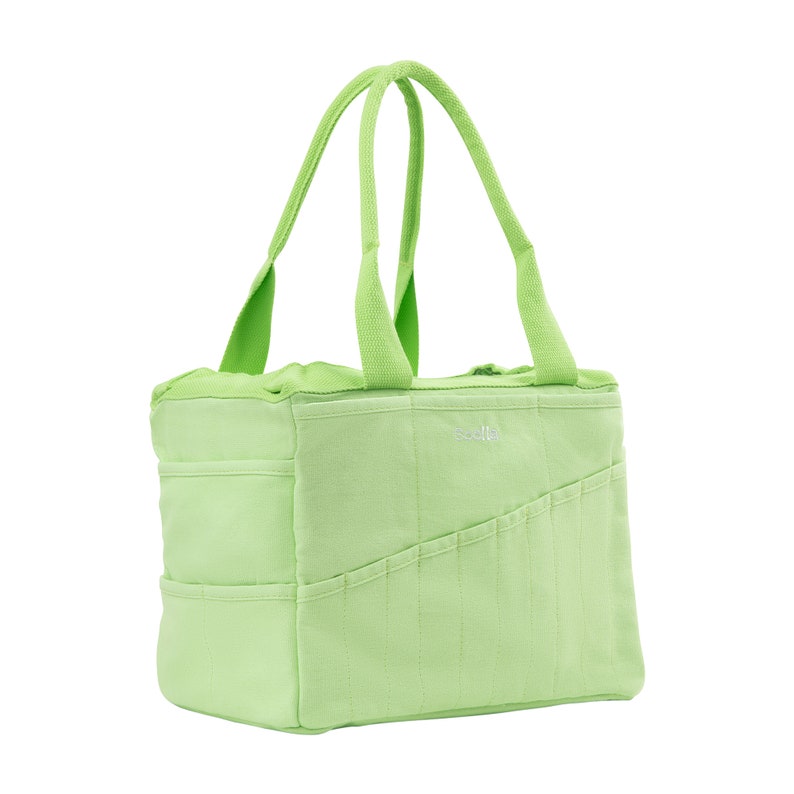 lime green pottery tool bag