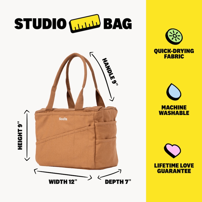 a picture of a bag with measurements