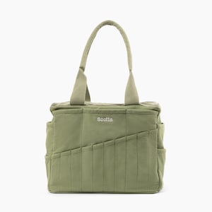 Sac d'atelier Soolla® vert ganja, sac fourre-tout en toile pour outils de poterie, couture, sac de projet de tricot, sac de crochet et d'artisanat, cadeau d'anniversaire de céramiste