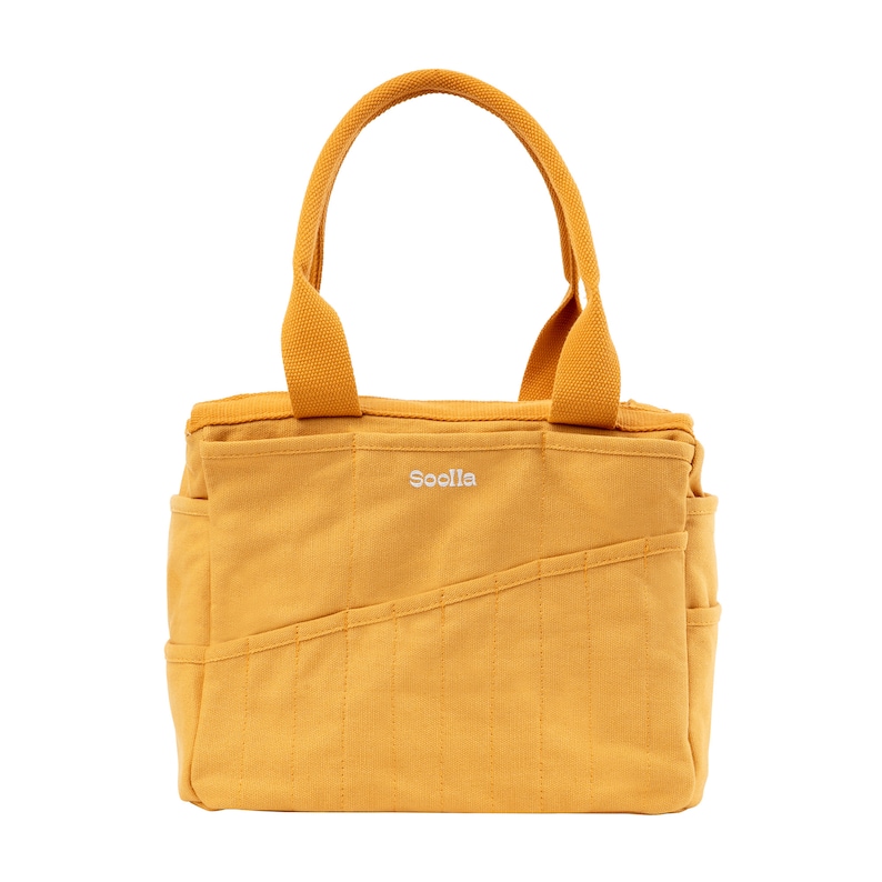NEW: Sedona Soolla® Studio Bag, Pottery Tool Bag, Sewing, Knitting Project Bag, Craft Organizer, Orange Brown Art Supply Bag for Adults image 2