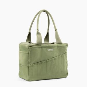 light green pottery and art supply bag