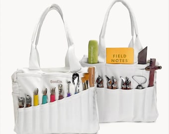 20 Colors Soolla® Studio Art Supply Bag, Pottery Tool Bag Storage Tote, Personalized Knitting Yarn Bag, Artist Gift, Crochet Organizer Bag